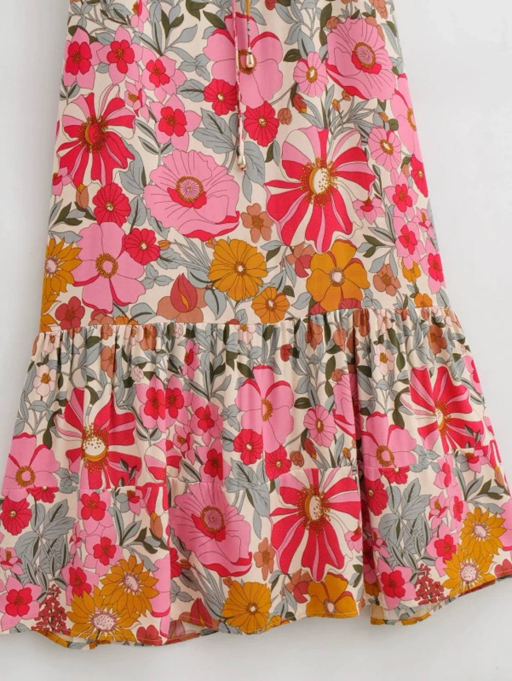 Printed Rayon Loose Dress
